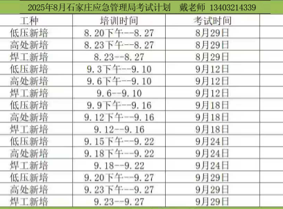 2025 年石家莊焊工證考試日期及相關信息指南